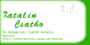 katalin csatho business card